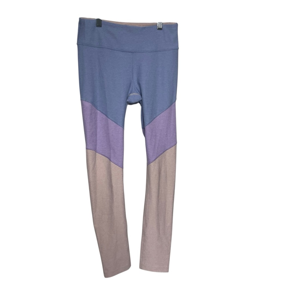 Outdoor Voices Tritone Leggings L Lilac 7/8 Length Colorblock